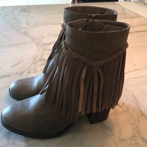 Fringe booties